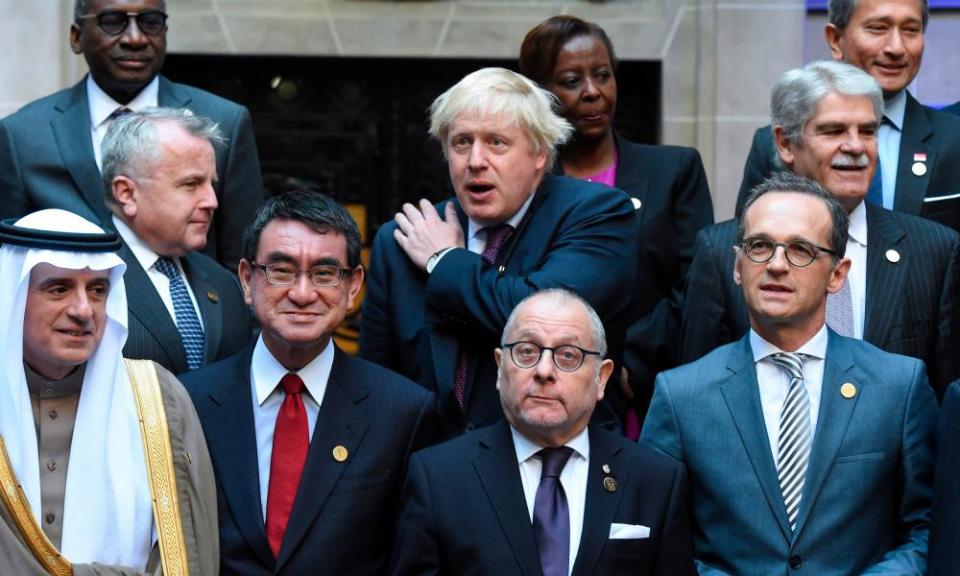 Boris Johnson at the G20 foreign ministers’ meeting in Buenos Aires.