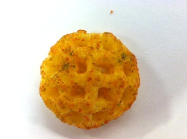 The chipotle flavor is immediately evident in this waffle-shaped Cheeto. The jury is out on whether that is a good thing -- if you want a slightly smoky taste to your Cheetos, then you may be pleased. It is strong enough that it clouds the other flavors, though.