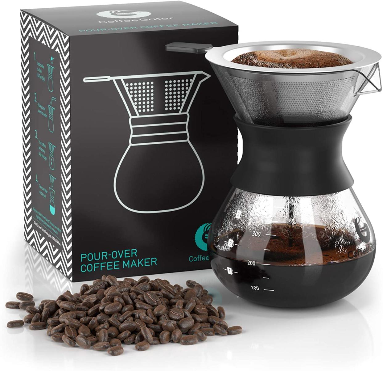 Coffee Gator Paperless Pour Over Coffee Dripper Brewer