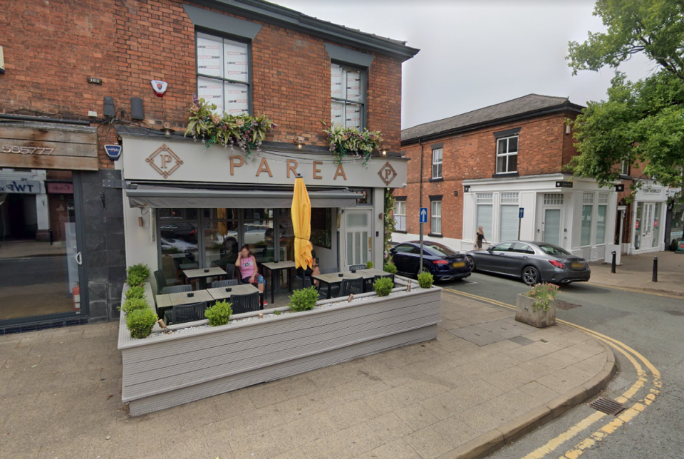 Parea bar in Cheshire where one victim said she met Mendy before allegedly being raped in his home (Google)