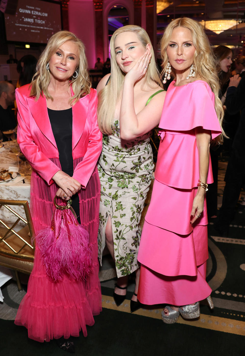 (L-R) Kathy Hilton, Kim Petras, and Rachel Zoe attend An Unforgettable Evening at Beverly Wilshire, A Four Seasons Hotel on March 16, 2023 in Beverly Hills, California.