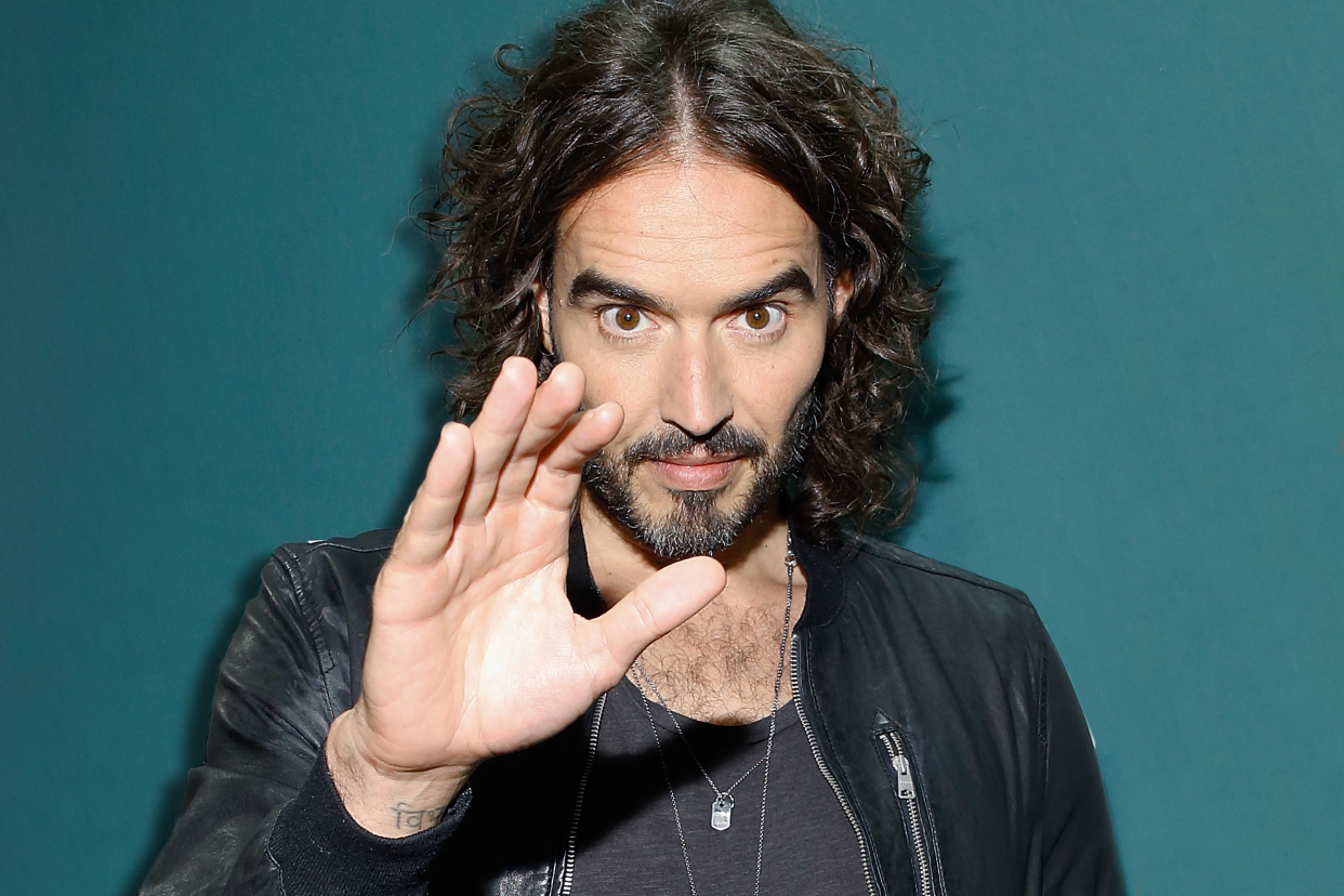 Russell Brand is denying allegations of sexual misconduct. (Getty Images)