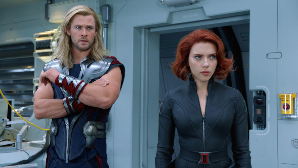 Avengers Assemble (2012)

Chris Hemsworth - Thor
Scarlett Johansson - Natasha Romanoff/Black Widow

Â© Disney Media Distribution