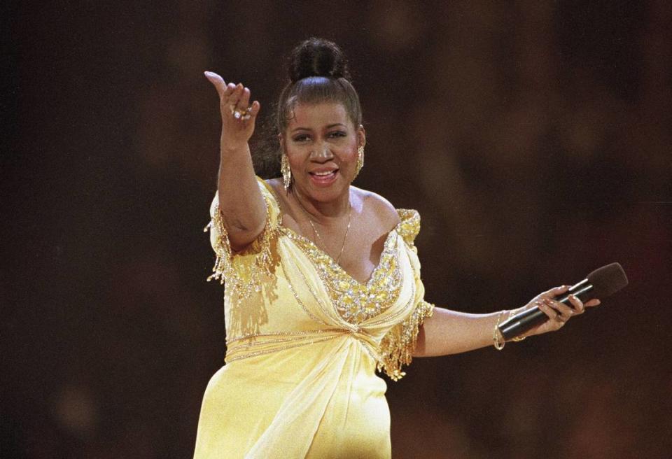 Aretha Franklin performed at the 1993 inaugural gala for President Bill Clinton in Washington.