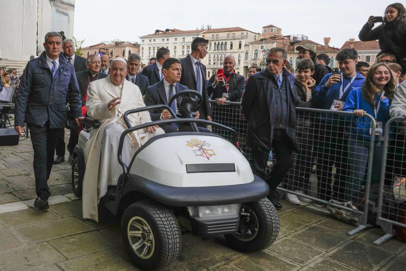 El Papa Francisco visita Venecia.