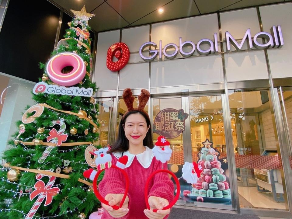 Global Mall屏東市推聖誕限定活動，粉絲團上傳聖誕場景合照加當日發票，可換聖誕髮箍