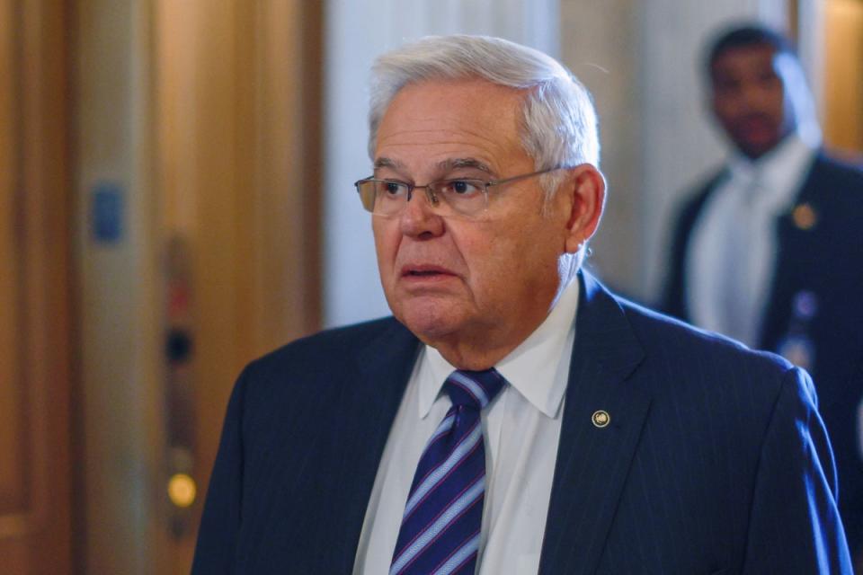 US Senator Robert Menendez is pictured at the Capitol on 20 September. (REUTERS)