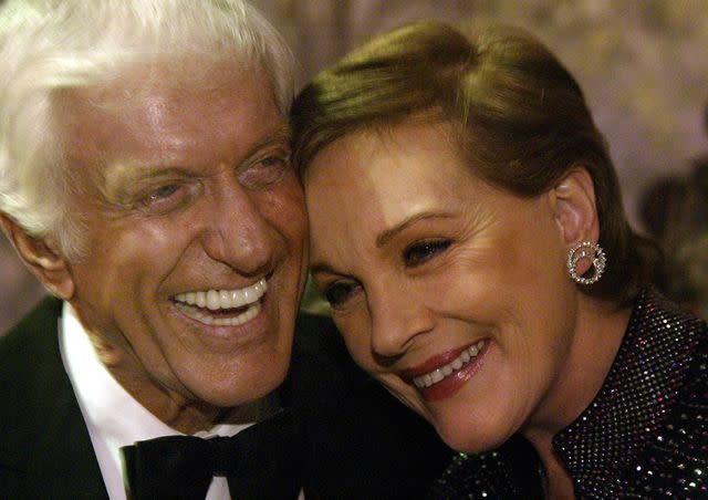 <p>Lawrence K. Ho/getty</p> Julie Andrews (L), Dick Van Dyke (R)