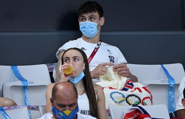 Tom Daley has spotted knitting in the Olympic crowd twice this week (Photo: OLI SCARFF via Getty Images)