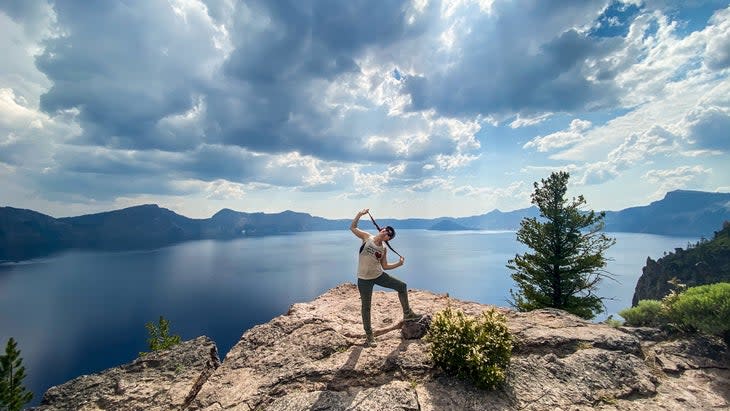 Emily Pennington at Crater Lake