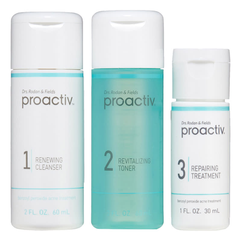 <p>This kit is complete with a cleanser, toner, and a repairing treatment that all help you on your mission to banish breakouts for good. </p> <p>$33 | <a rel="nofollow noopener" href="https://www.amazon.com/Proactiv-Treatment-Starter-30-Day/dp/B00X6ZNWG0/ref=sr_1_1_a_it?ie=UTF8&qid=1482258206&sr=8-1&keywords=Proactiv+3+Step+Acne+Treatment+System+Starter+Kit+%2830+Day%29" target="_blank" data-ylk="slk:SHOP IT;elm:context_link;itc:0;sec:content-canvas" class="link ">SHOP IT</a></p>