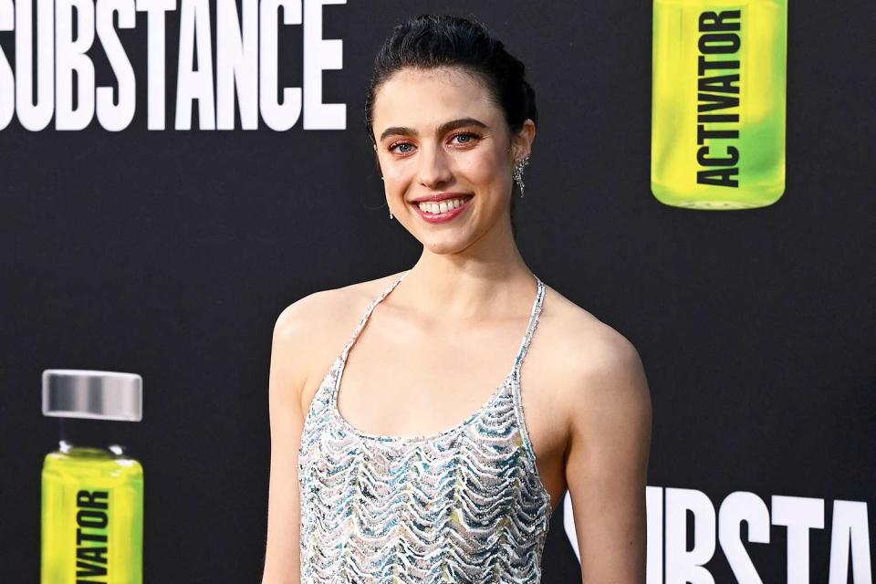 <p>Jon Kopaloff/Getty</p> Margaret Qualley 