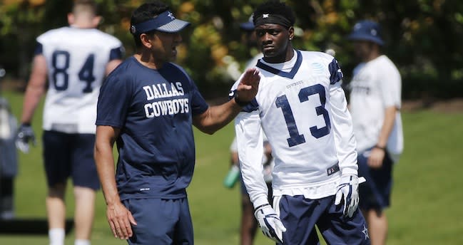 With over 50 percent of last year’s targets available, rookie WR Michael Gallup has a chance to make an immediate fantasy impact. (AP)