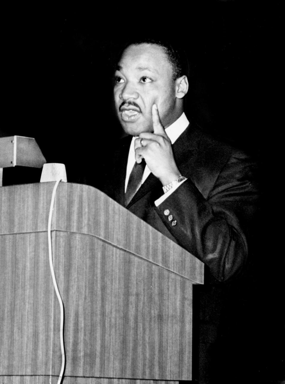 The Rev. Martin Luther King Jr., said in Nashville on Dec. 28, 1962, that the price America will pay if it refuses to deal with the problems of racial discrimination is "destruction of our democracy." King delivered the keynote address, which officially open a three-day conference on racial problems.
