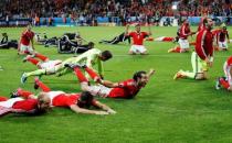 Football Soccer - Wales v Belgium - EURO 2016 - Quarter Final - Stade Pierre-Mauroy, Lille, France - 1/7/16 Wales' Gareth Bale celebrates at the end of the game REUTERS/Darren Staples Livepic