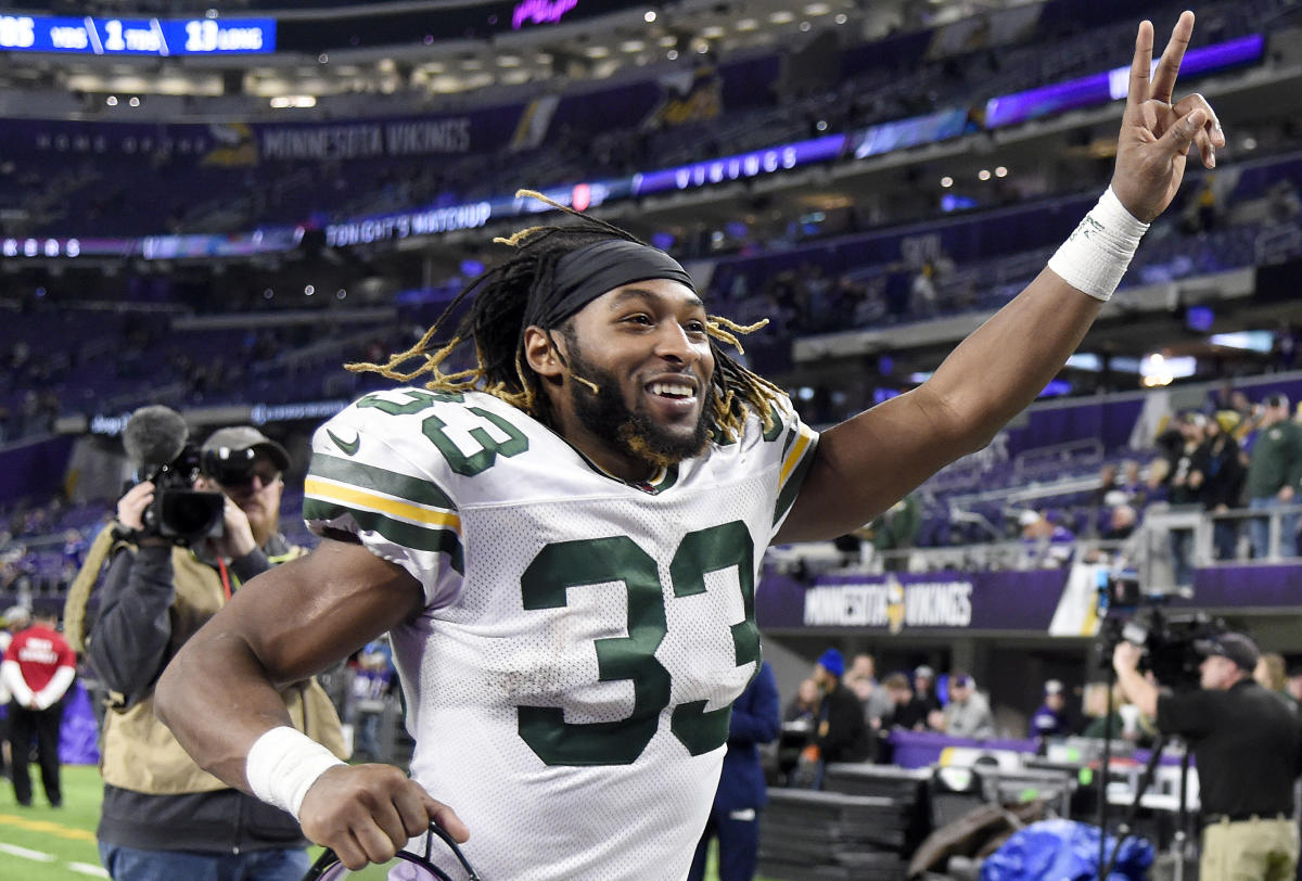 Aaron Jones Green Bay Packers military salute to service Jersey