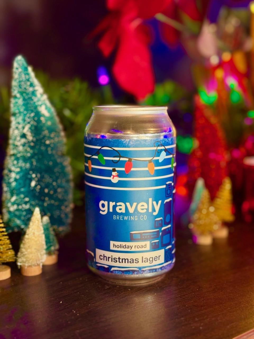 Gravely Brewing is tapping Holiday Road, a copper-colored Christmas lageinfused with ginger and pear and made with a touch of rye and smoked malts. It's brewed in a manner consistent with the German Weihnactsbier (Christmas Beer).