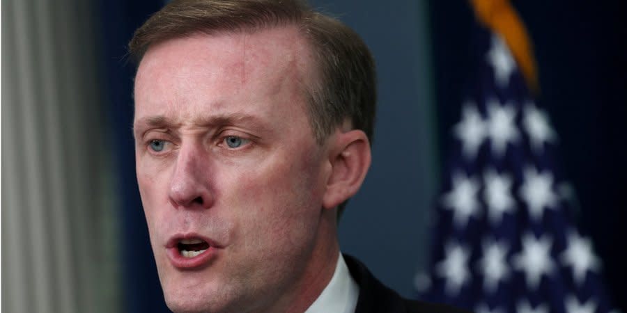 National Security Advisor Jake Sullivan at a briefing at the White House in Washington, DC, USA, May 22, 2024