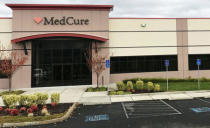 FILE PHOTO: The headquarters of MedCure, one of the nation's largest body brokers, raided by FBI agents last week conducting a search warrant, is shown outside Portland, Oregon, November 6, 2017. REUTERS/John Shiffman/File Photo