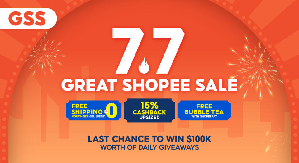 The 7.7 Geat Shopee Sale. PHOTO: Shopee