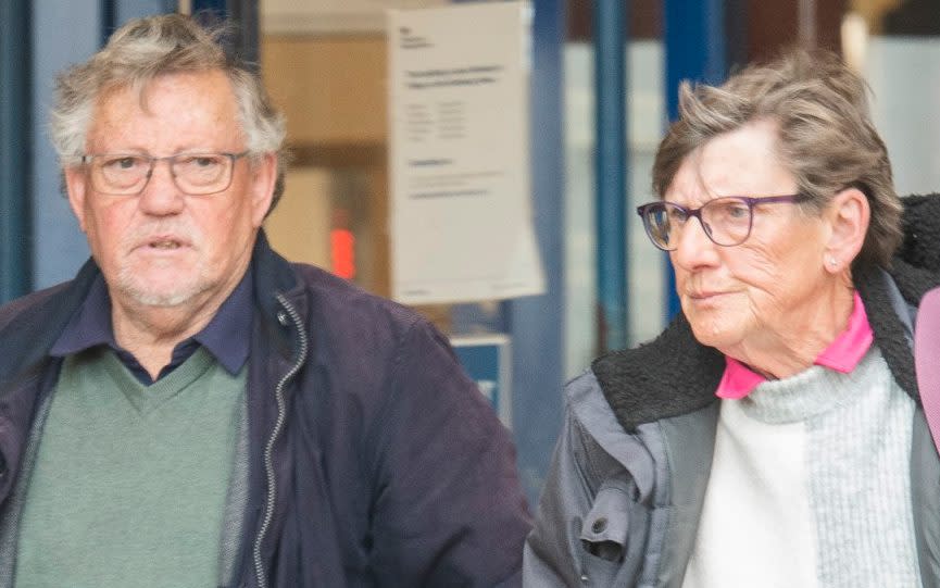 Allen and Margaret Morgan leave Luton Crown Court on Wednesday