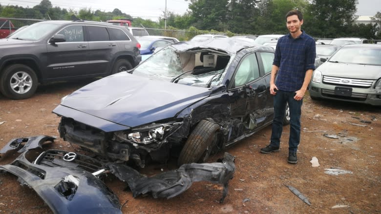 I 'wouldn't have walked away': Rollover victim encourages seatbelt use