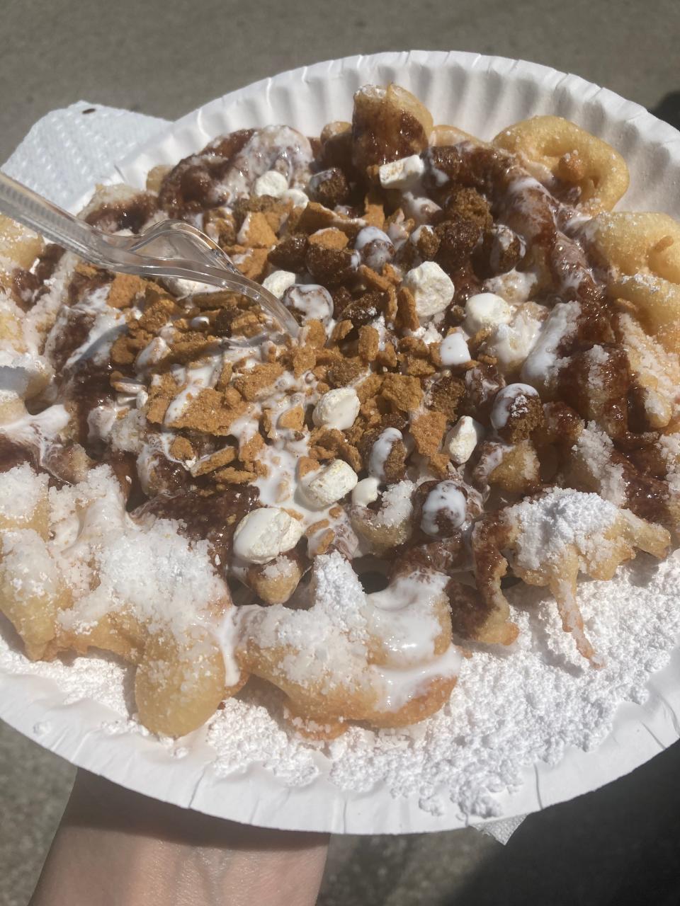Someone with a sweet tooth will like the S'mores Funnel Cake best, with its creamy chocolate and crispy graham cracker flavors.