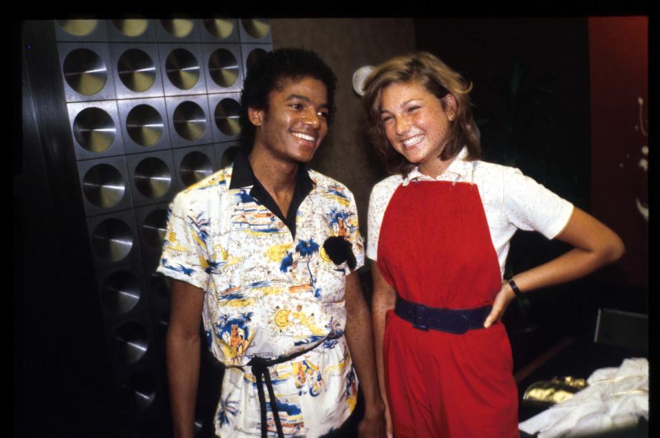 Michael Jackson with actress Tatum O''Neal (Credit: John Barr/Liaison/Getty Images)