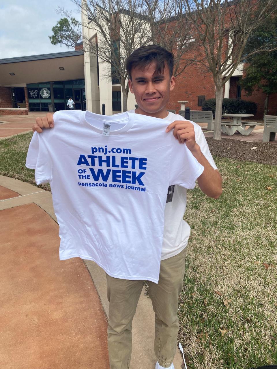 Escambia's Griffin York is the latest PNJ Athlete of the Week winner for the 2022-23 school year.