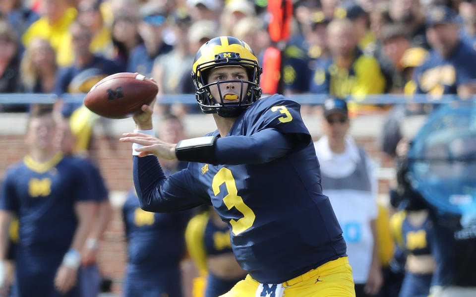 Michigan quarterback Wilton Speight will transfer to UCLA next season. (Getty Images)