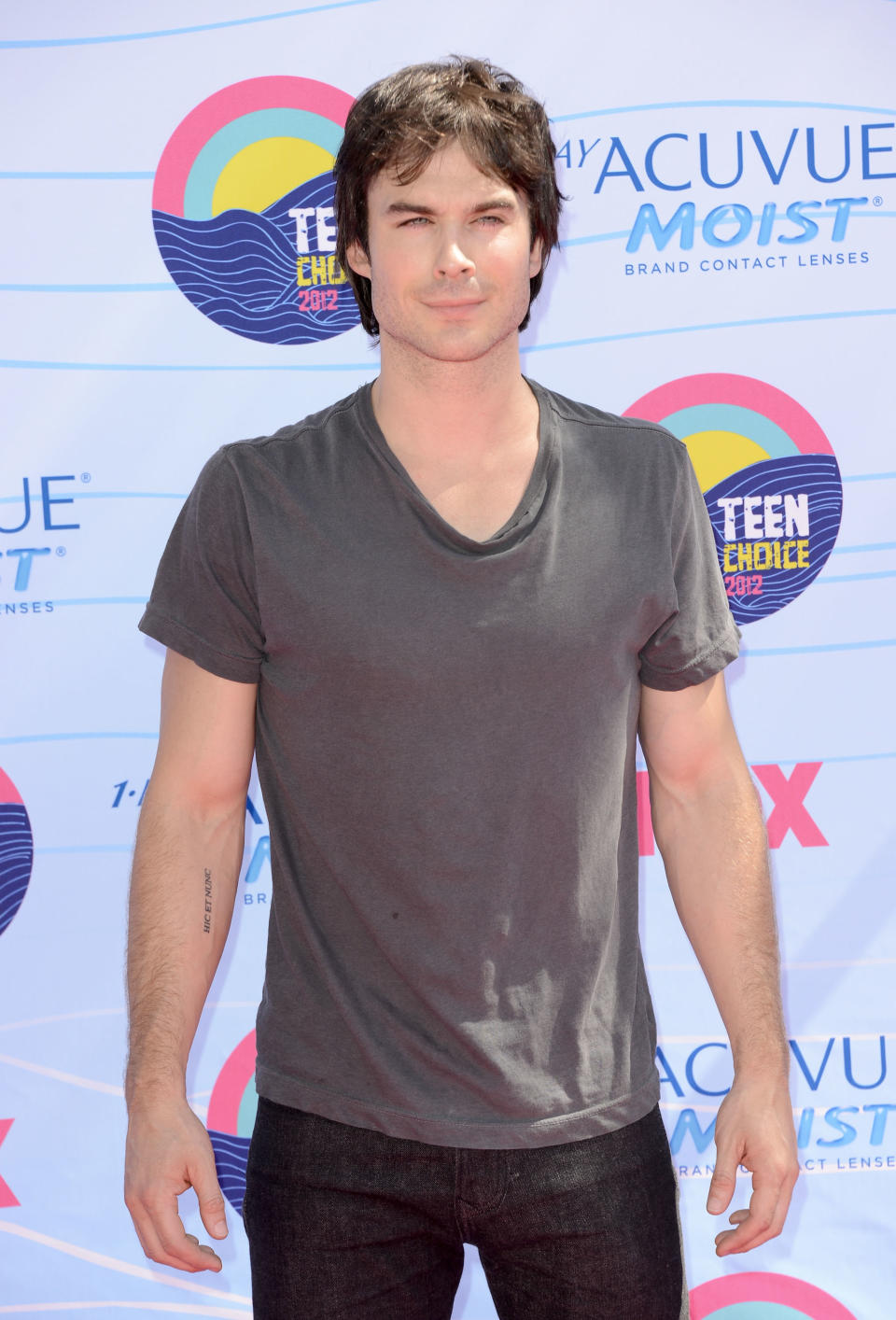 UNIVERSAL CITY, CA - JULY 22: Actor Ian Somerhalder arrives at the 2012 Teen Choice Awards at Gibson Amphitheatre on July 22, 2012 in Universal City, California. (Photo by Jason Merritt/Getty Images)