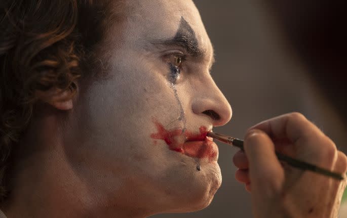 Joaquin Phoenix as the Joker in "Joker" (2019).