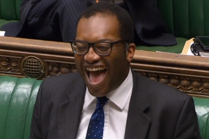 Mr Kwarteng was seen laughing at the comment as well. (Parliament Live TV)