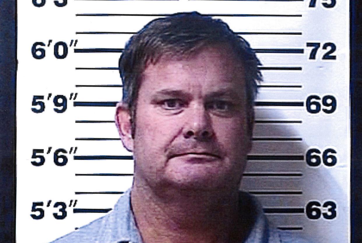 A booking photo provided by the Rexburg (Idaho) Police Department shows Chad Daybell, who was arrested Tuesday, June 9, 2020, on suspicion of concealing or destroying evidence after local and federal investigators searched his property, according to the Fremont County Sheriff’s Office. Authorities said they uncovered human remains at Daybell's home Tuesday as they investigated the disappearance of his new wife's two children — a case that's drawn global attention for its ties to two other mysterious deaths and the couple's doomsday beliefs.