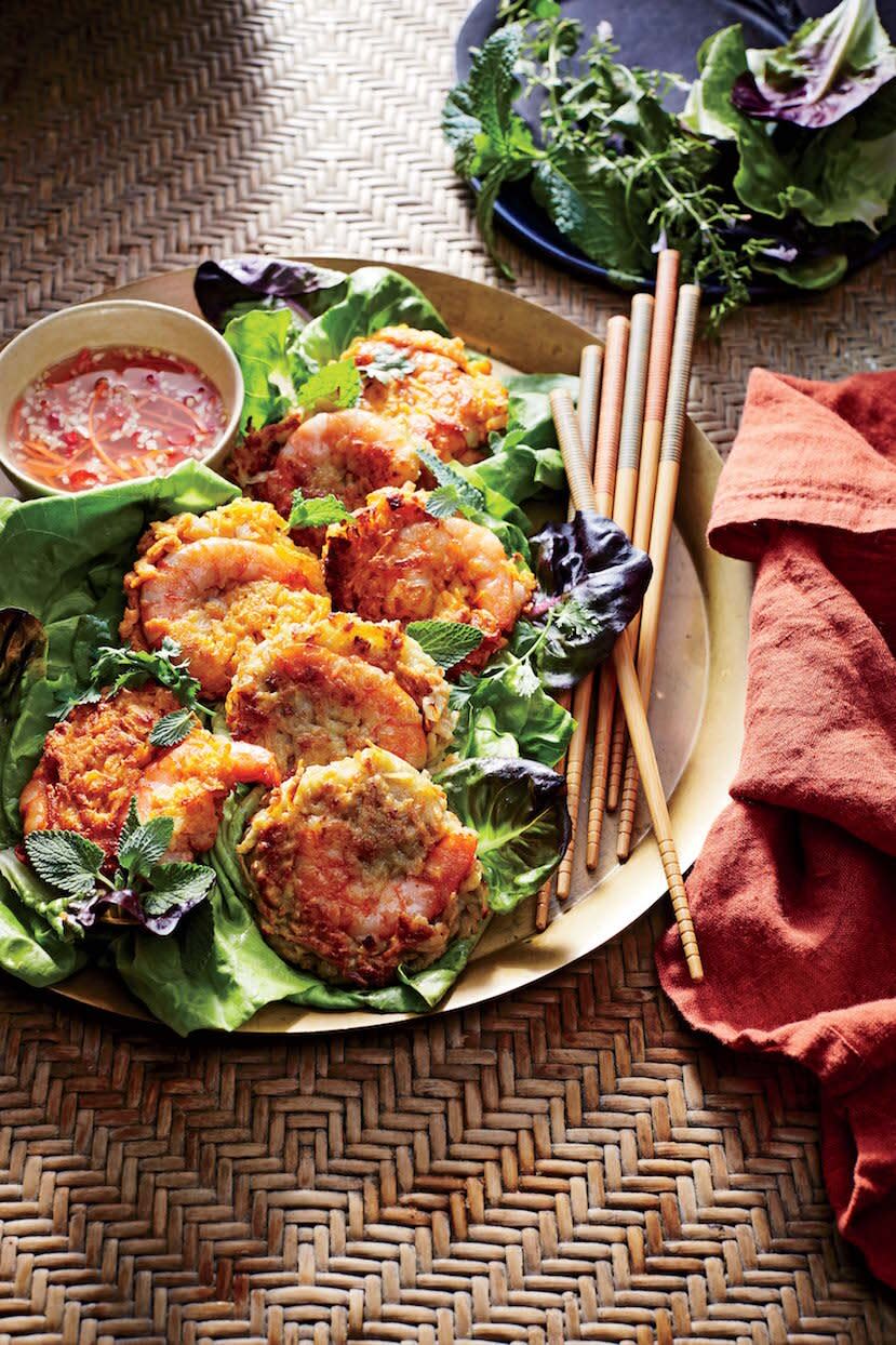 Sweet Potato and Shrimp Cakes with Nuoc Cham