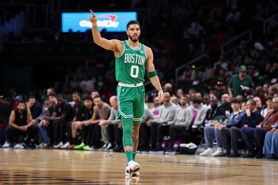 Jayson Tatum hopes to lead the Boston Celtics to the NBA Finals.