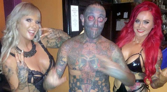 Tattboy Holden has more than 100 huge tattoos. Photo: Caters