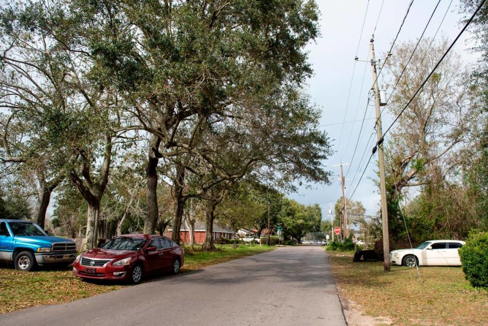 The intersection of Lewis Avenue and Old Pass Road in the Gaston Point community in Gulfport on Saturday, Jan. 1, 2021. A shooting took place at a New Years’ Eve party the night before, killing three and injuring four.