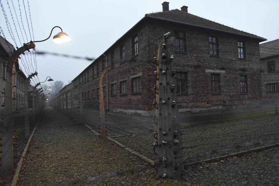 General view of former German Nazi concentration and extermination camp Auschwitz in Oswiecim