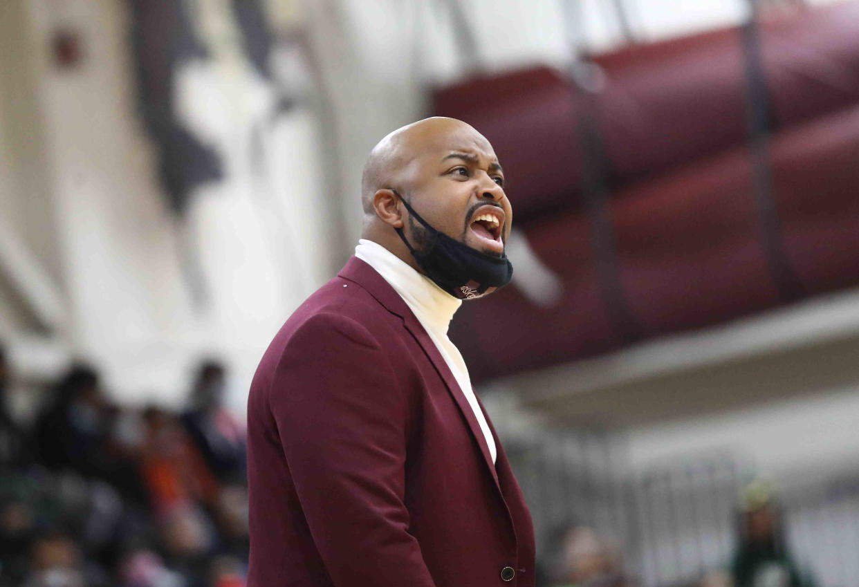 Western Hills head basketball coach Bryce Stokes on new NFHS flopping rule: "I feel like it's too much. I don't think flopping was that much of an issue in the high school game."