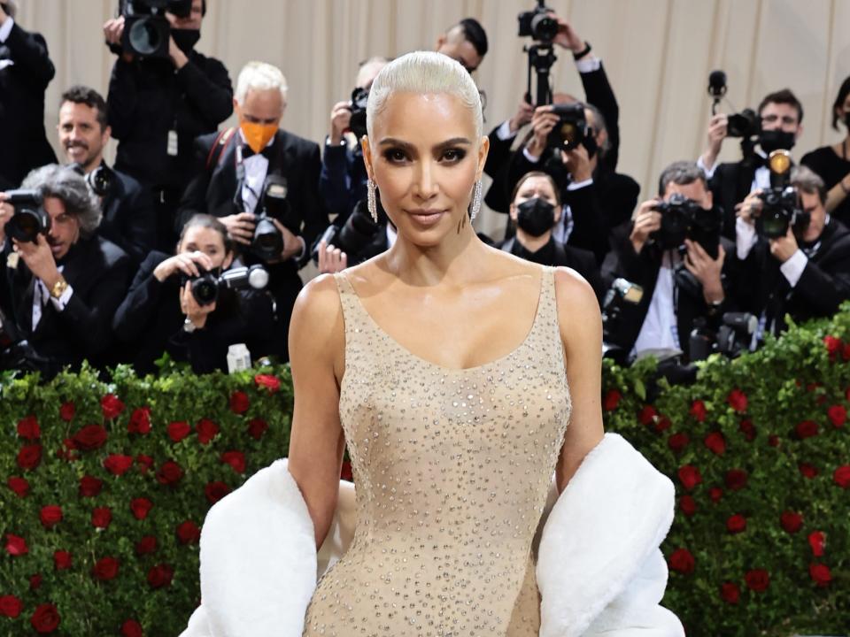 Kim Kardashian attends the 2022 Met Gala.