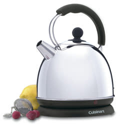 The domed shape mimics that of a traditional kettle. Cuisinart Â¾ Quart Cordless Automatic Electric Kettle, $69.54, buy.com