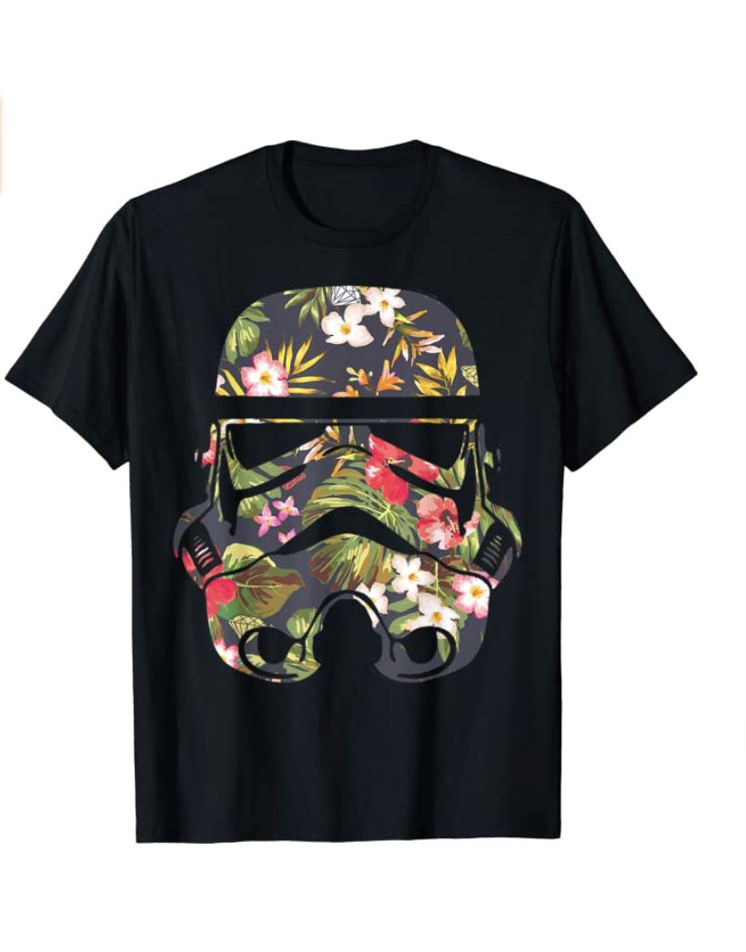 Tropical Stormtrooper Floral Print Graphic T-Shirt