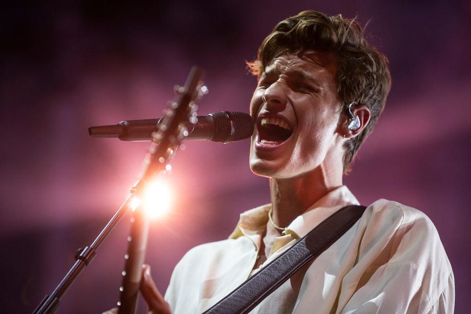 Shawn Mendes performs at Moody Amphitheater during South by Southwest on Saturday, March 19, 2022. 