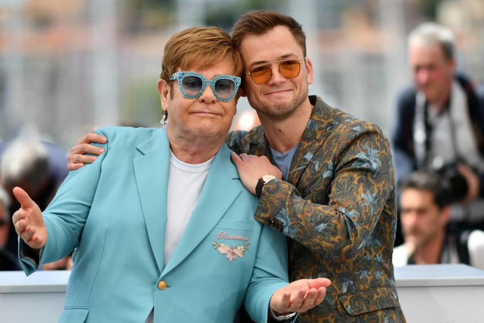 Elton John and Taron Egerton at the Cannes film festival: are such farflung industry events necessary?AFP via Getty Images