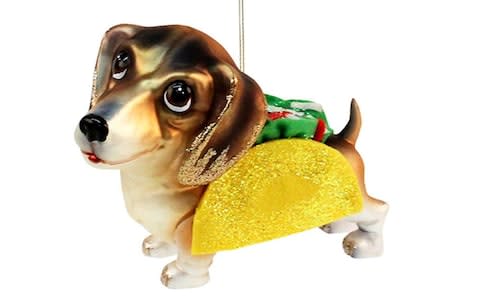 Glass Taco Dog Decoration - Credit: Paperchase