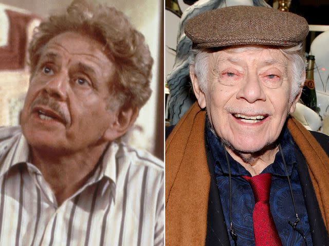 <p>Michael Yarish/NBCU Photo Bank/NBCUniversal/Getty ; Brian Ach/Getty</p> Left: Jerry Stiller as Frank Costanza in 'Seinfeld.' Right: Jerry Stiller at the Unveiling Of The Holiday Windows event on November 14, 2013 in New York City.