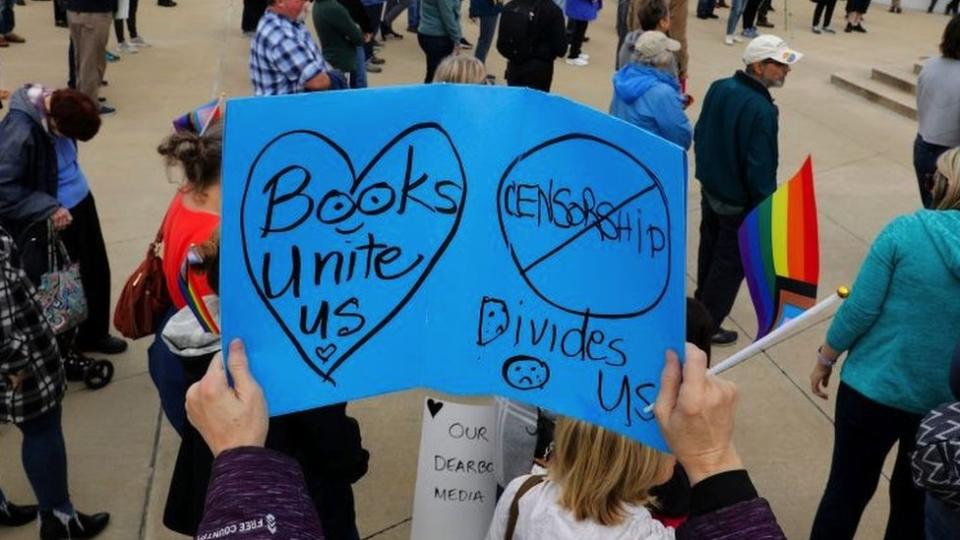 Manifestación en Dearborn, Michigan, en 2022