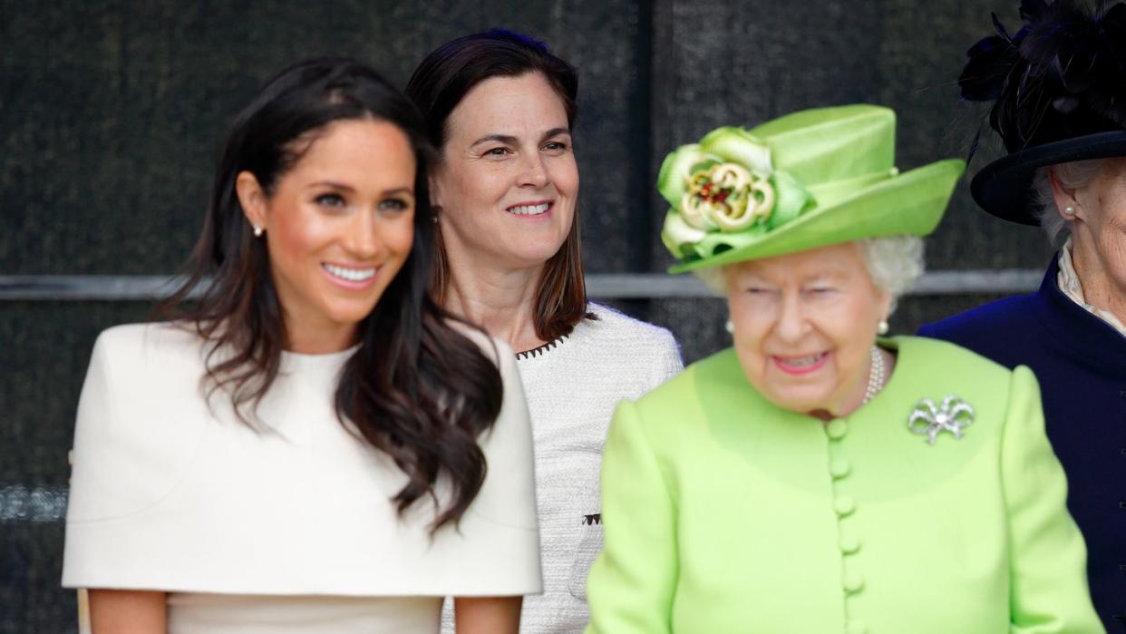 the duchess of sussex undertakes her first official engagement with queen elizabeth ii