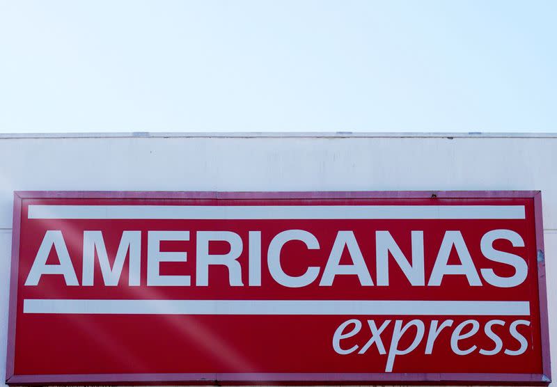 FILE PHOTO: The Americanas store logo is seen in Rio de Janeiro